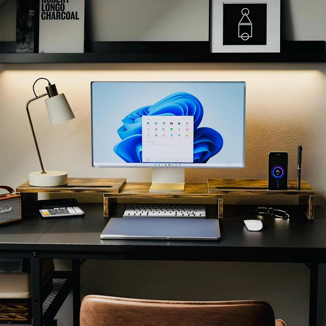 Wood Stand for Monitor, Monitor Shelf, Monitor Riser, Stand for Monitor ...