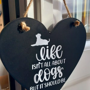 Chalkboard Heart Dog Sign - Heart Shape Chalkboard - Pet Present for Dog Mum or Dad