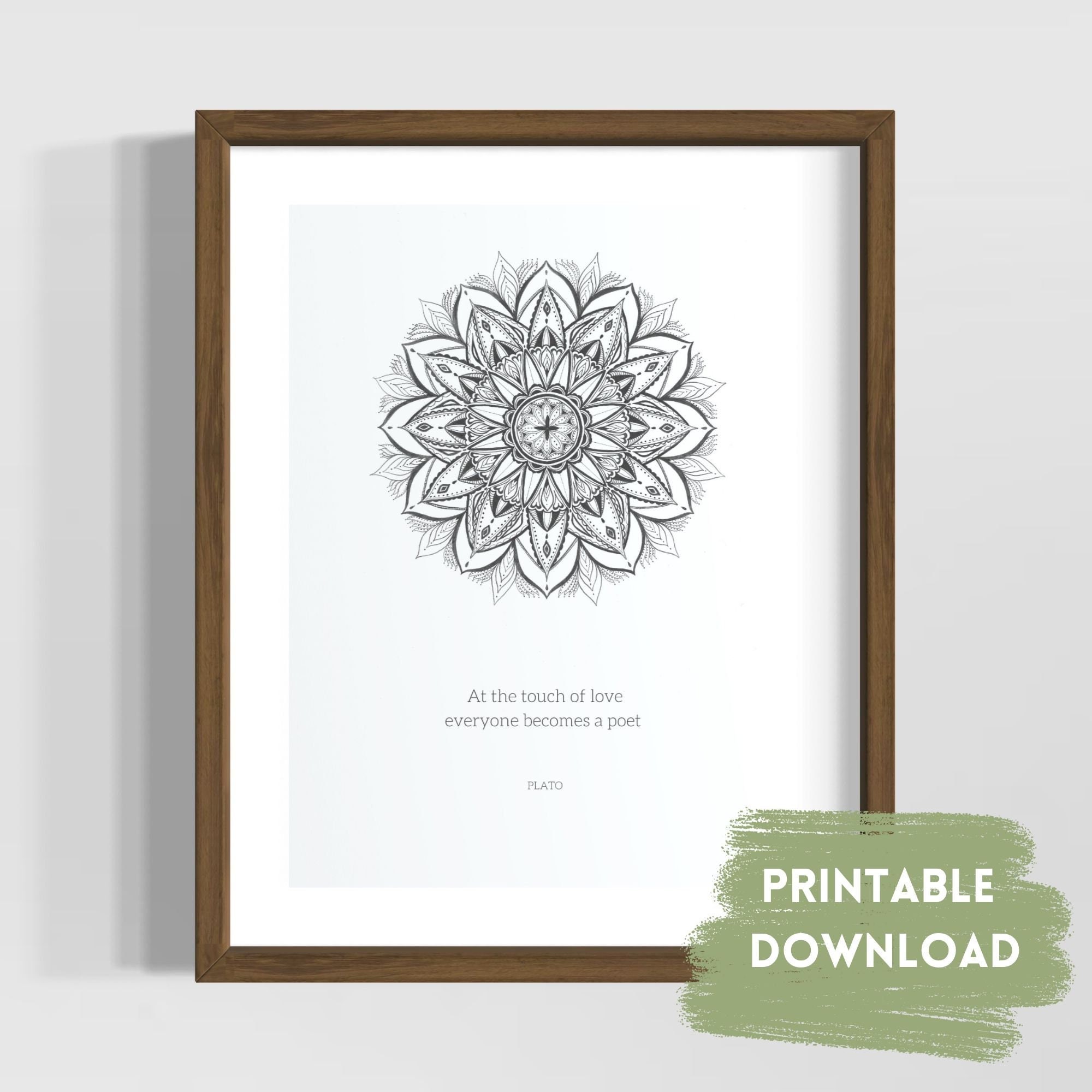 Mandala Quote Printable Download Art Wall Art Original - Etsy