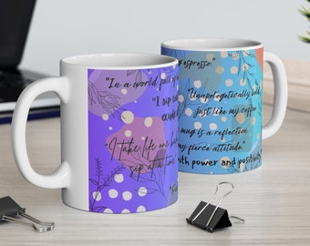 Inspirational Quote Mug Gift for Coffee Lover, Lighthearted Motivational Quotes Mug, Colorful Quote Coffee Mug Gift, Humorous Quote Mug Gift