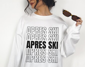Aprés Ski Sweatshirt, Apres Ski Party Sweater, Apres Ski Outfit, Family Ski Trip, Girls Ski Trip, Boys Ski Trip, Apres Ski Club, Minimalist