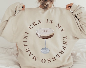 Sudadera Espresso Martini Era, Regalos para ella, Sudadera minimalista, Sudadera Aprés Ski, Suéter de moda, Sudadera de declaración, Dupe