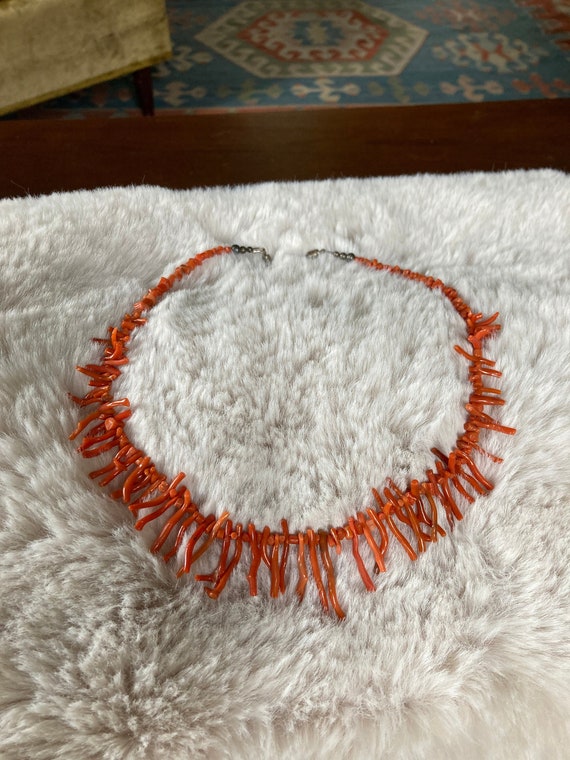 Gorgeous vintage red coral choker