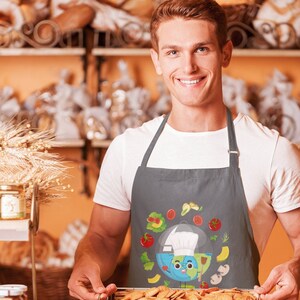Food Print Apron, Chef Aprons, Culinary Apron, Cooks Apron, Kitchen Apron,  Restaurants Apron, Bakery Aprons, Adult Cotton Apron