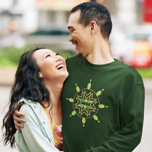 Native Print Long Sleeve Shirt, Aztec Pattern Long Sleeve Shirts, Gift T-shirt, Men’s Graphic Long Sleeve Tees, Ultra Cotton Long Sleeve Tee