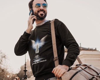Calling On Angels Sweatshirts, Unisex Crewneck Sweatshirt, Langarm Sweatshirt, religiöser Pullover, inspirierender Druck Sweatshirt