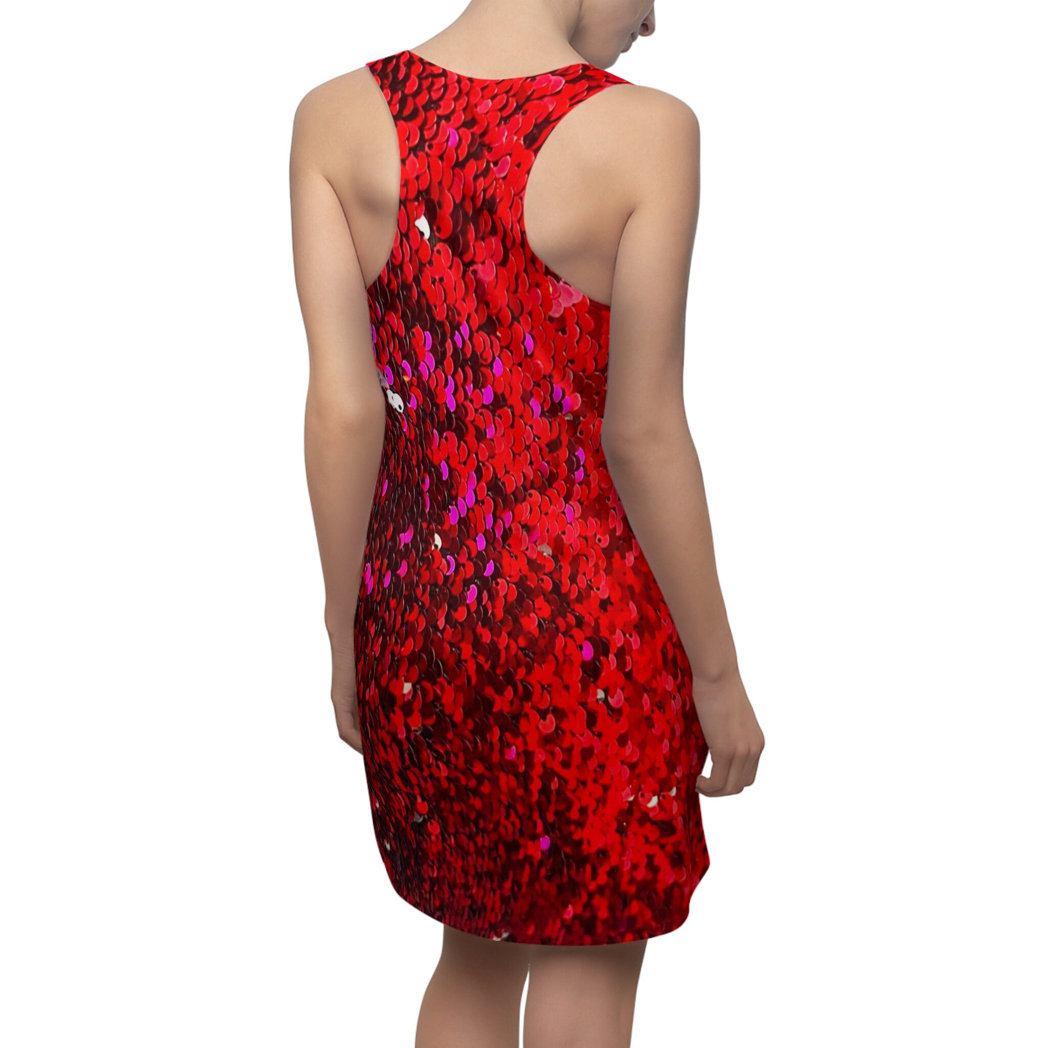 Racerback Red Dress, Maxi Dress, Racerback Coverup Dress, Woman's Tank Dress