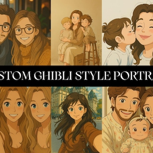 Custom Studio Ghibli Style Portrait, AI Photo to Anime, Digital Ghibli Art, Viral AI Trend, Fast max 18hr Delivery
