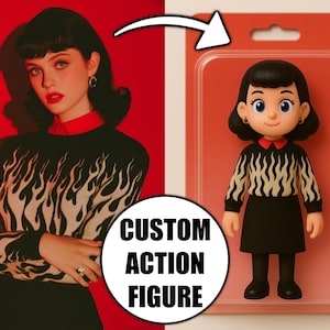 Custom Action Figure Portrait from Your Photo, Custom Funny Art Gift, Digital or Printed Poster, Custom Toy Figure Design, Action Figure pet