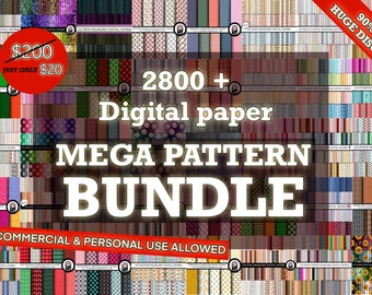 2800+ Boho Seamless Pattern Digital Paper Bundle (Digital Download)