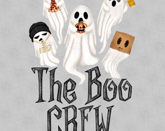 The Boo Crew PNG, Halloween Ghost Sublimation (Digital Download)