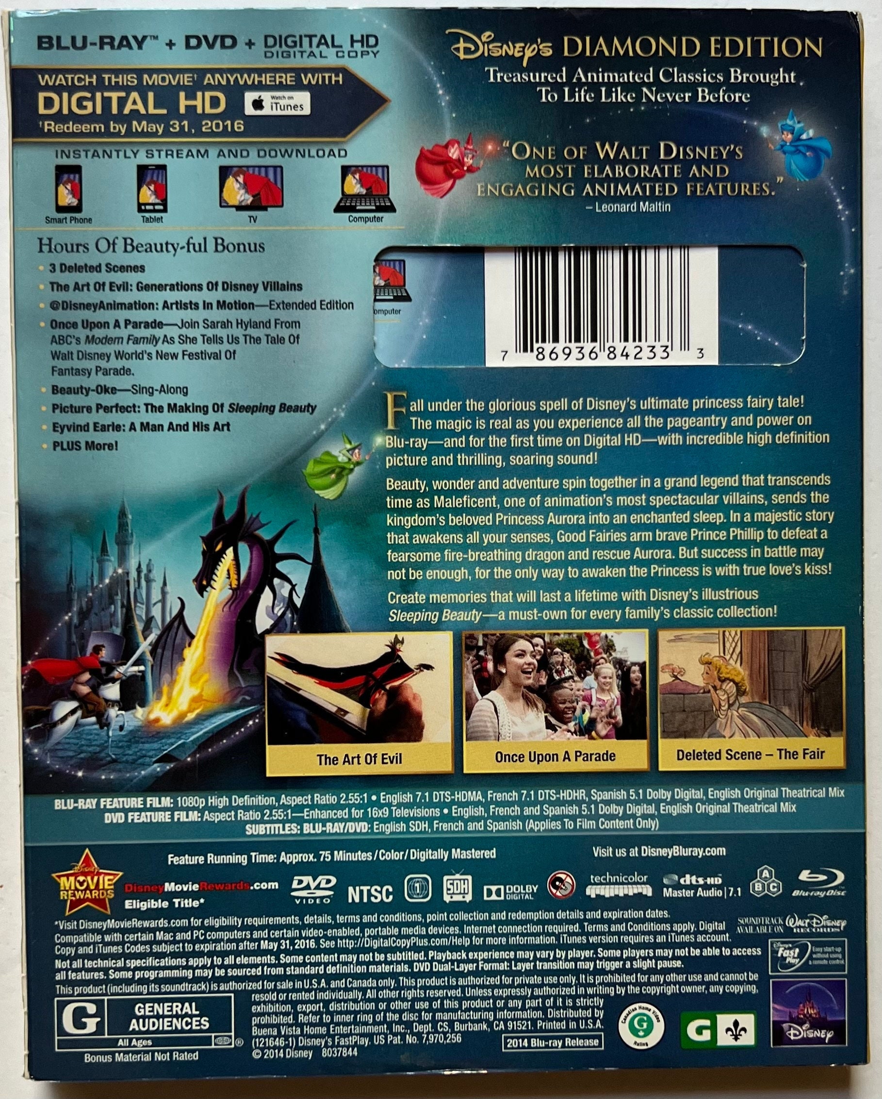 Sleeping Beauty (diamond Edition) [blu-ray/dvd] - Etsy