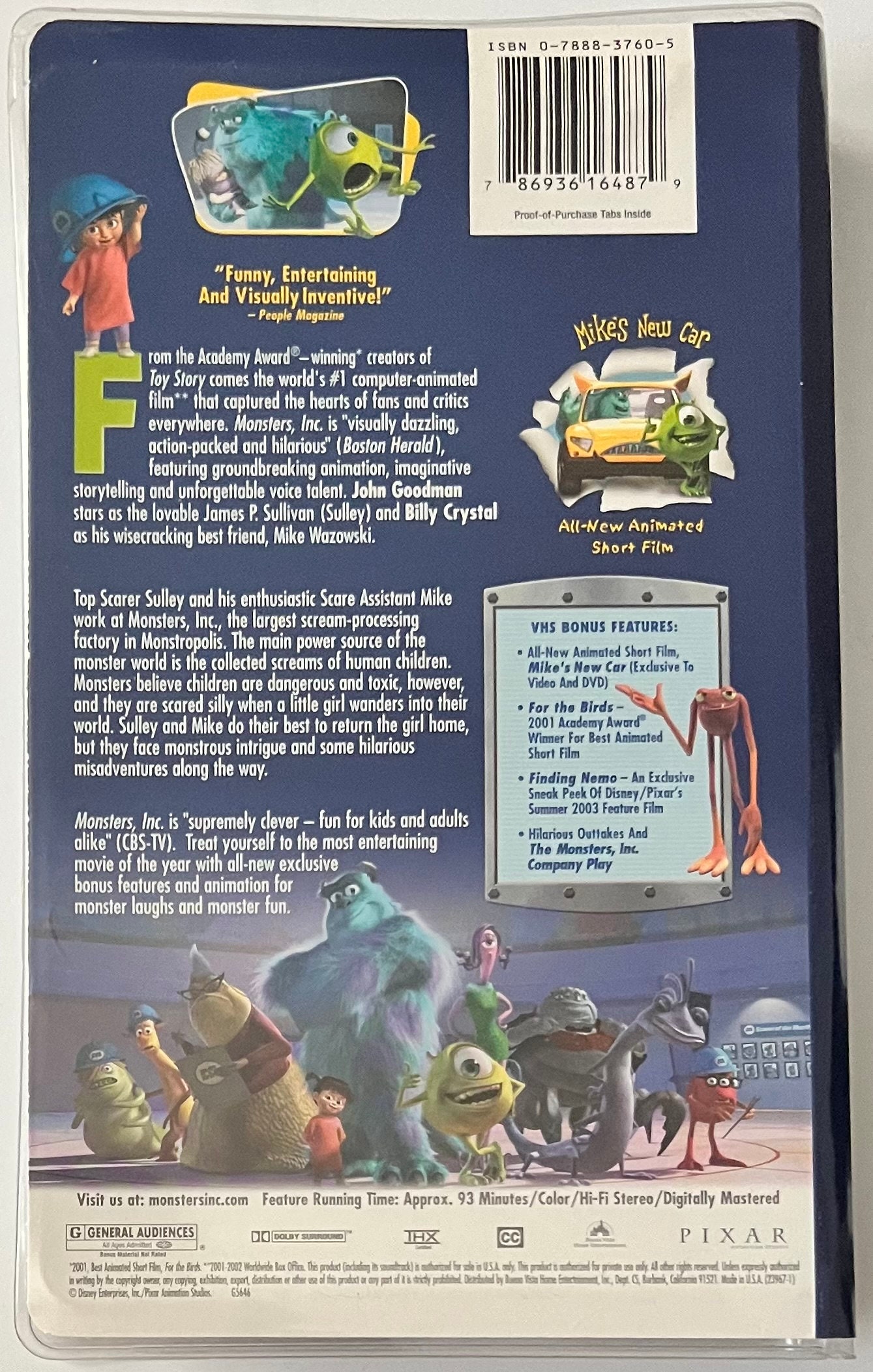 Monsters, Inc. VHS - Etsy