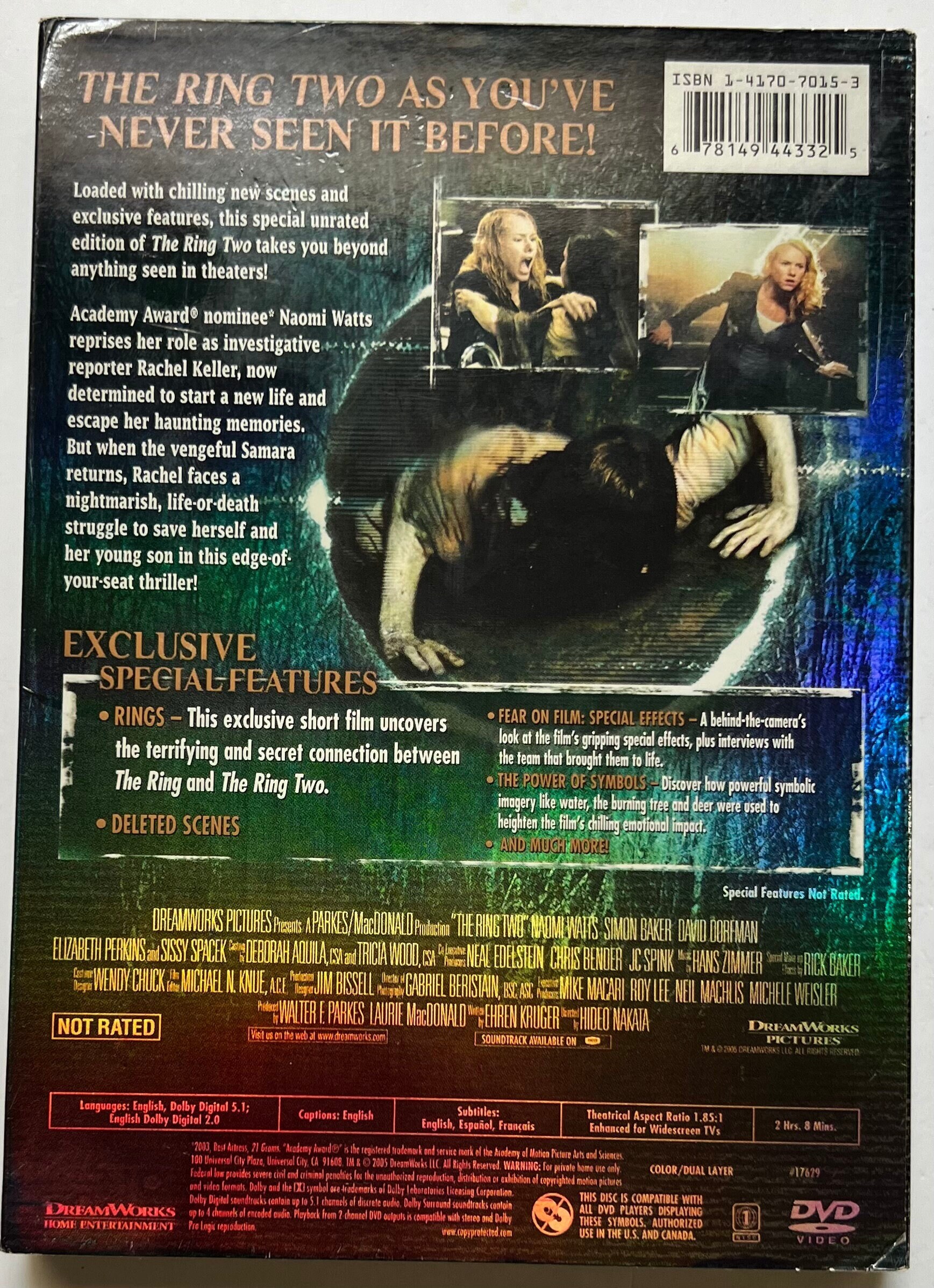 The Ring Two - Unrated Widescreen Edition (dvd) - Etsy