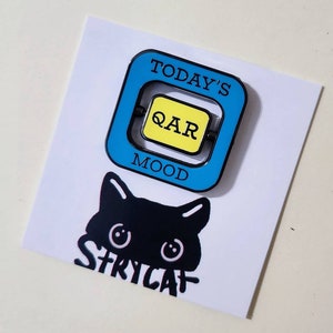 Today's Mood BAR/QAR spinning hard enamel pin/Vet Tech gift/Vet Med gift/Vet Med humor
