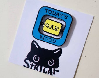 Today's Mood BAR/QAR spinning hard enamel pin/Vet Tech gift/Vet Med gift/Vet Med humor
