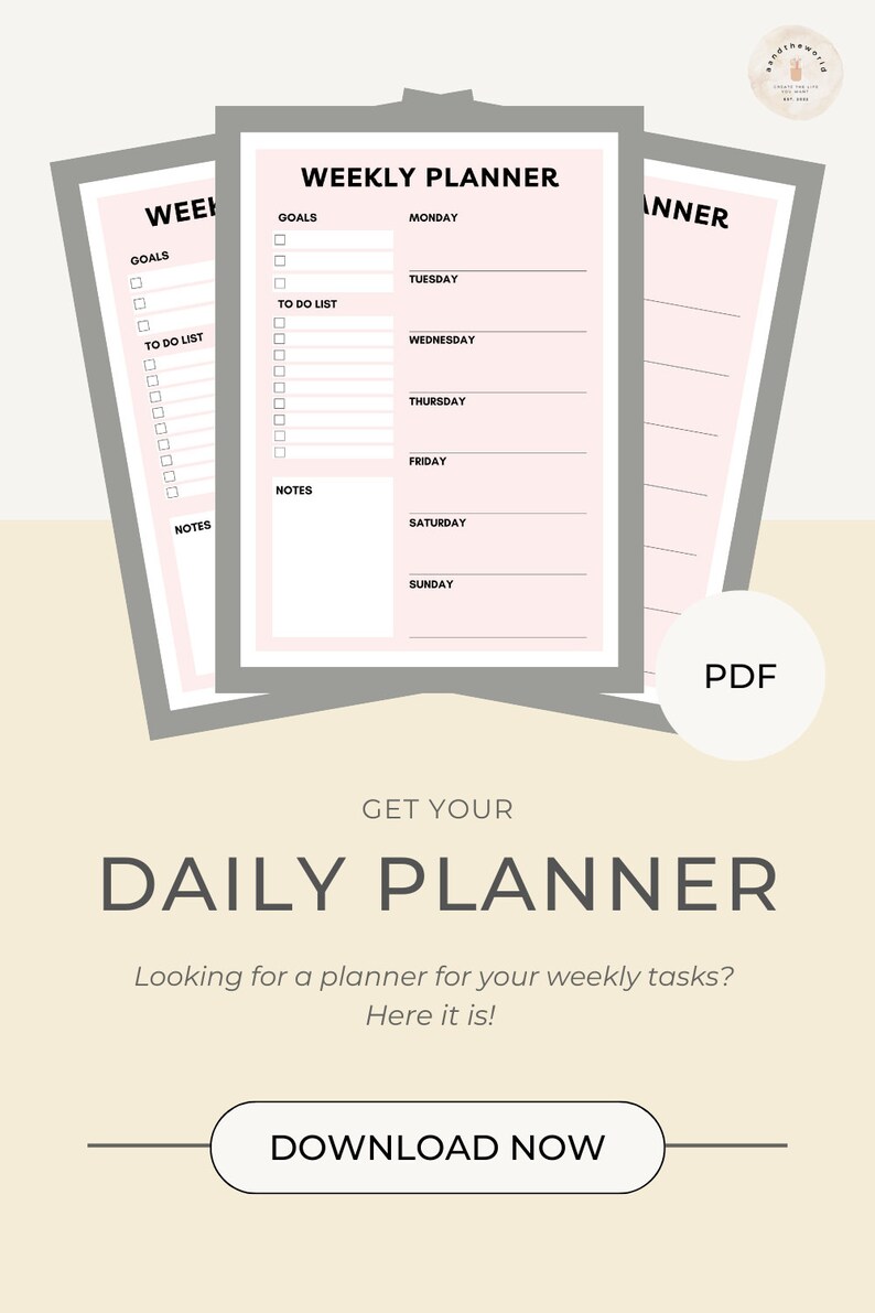 To Do List | Weekly Digital Planner | Digital Planner | Printable ...