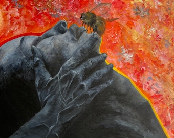 Voed de ziel - het eerste schilderij uit een collectie gewijd aan verlangens (origineel acrylschilderij)
