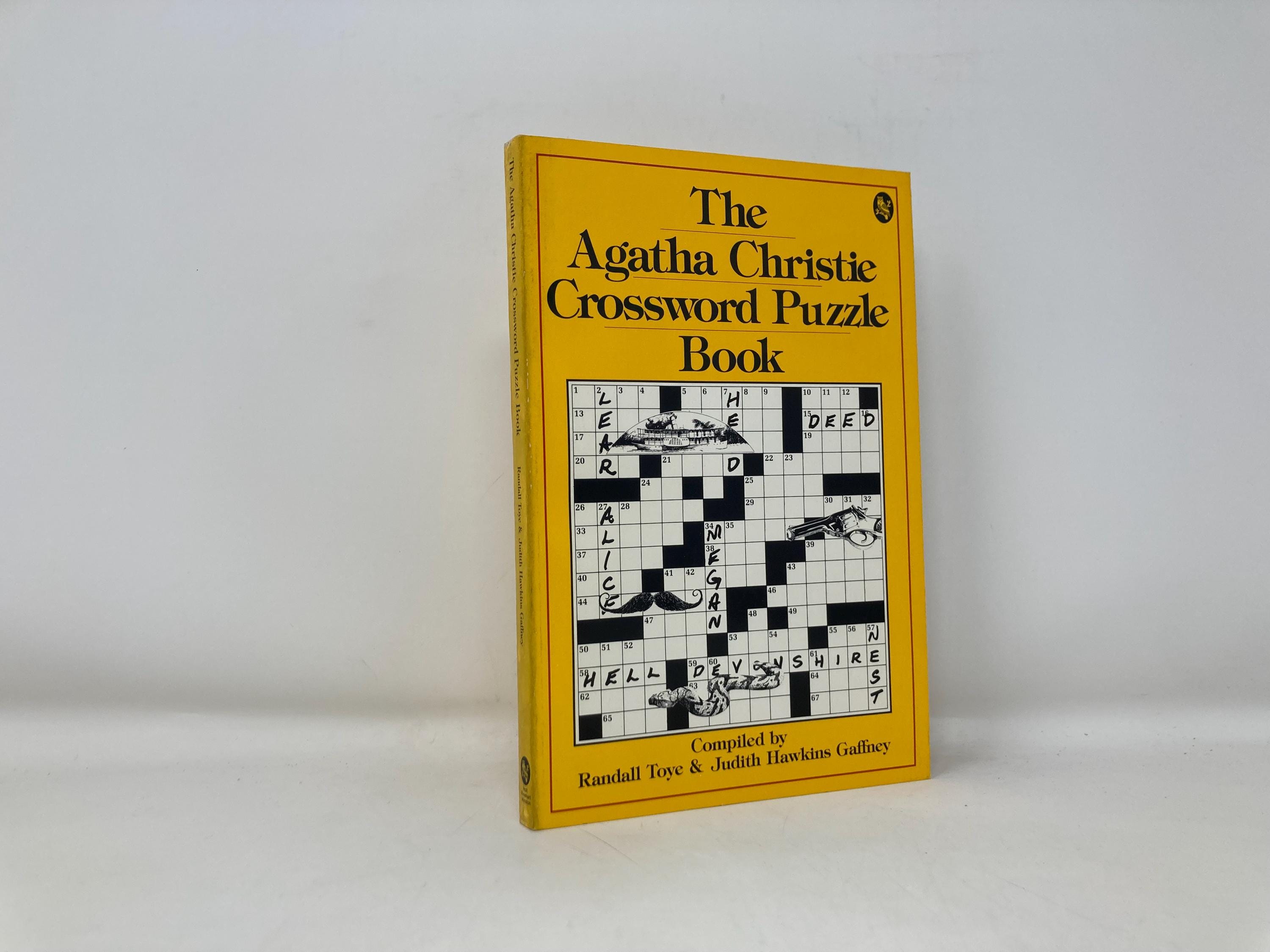 Agatha Christie Crossword Puzzle Book by Randall Toye HC Hardcover First 1st Very Good 1981 195481