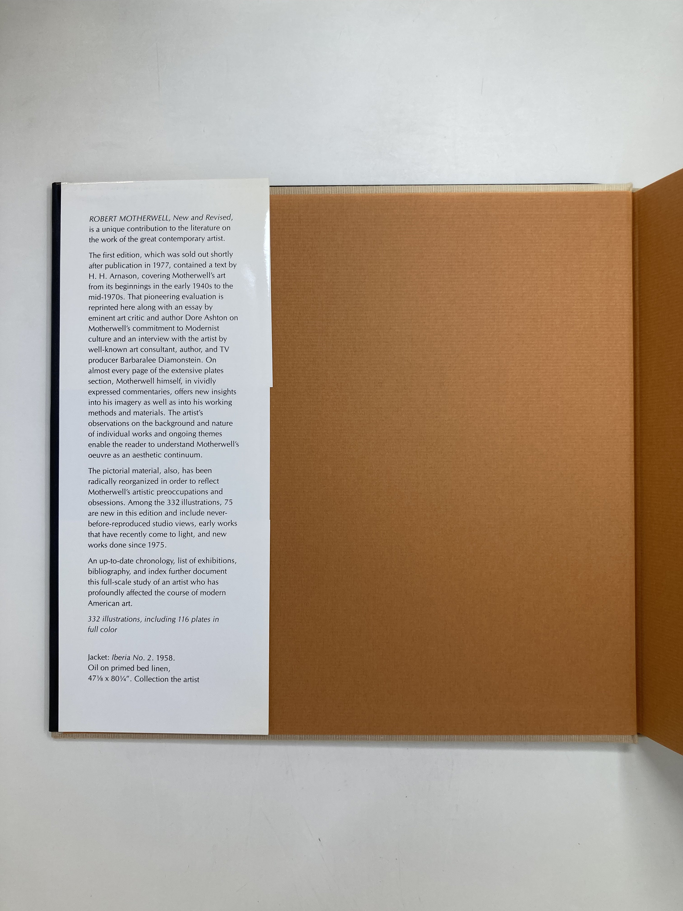 Robert Motherwell by H.H. Arnason Signed HC Hardcover LN Like New
