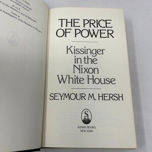 The Price of Power by Seymour M. Hersh HC First Edition Hardcover Very Good 1983 388595 image 4