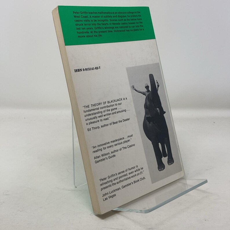 The Theory of Blackjack by Peter A. Griffin PB 4th Edition Paperback Like New 1988 306242 image 5