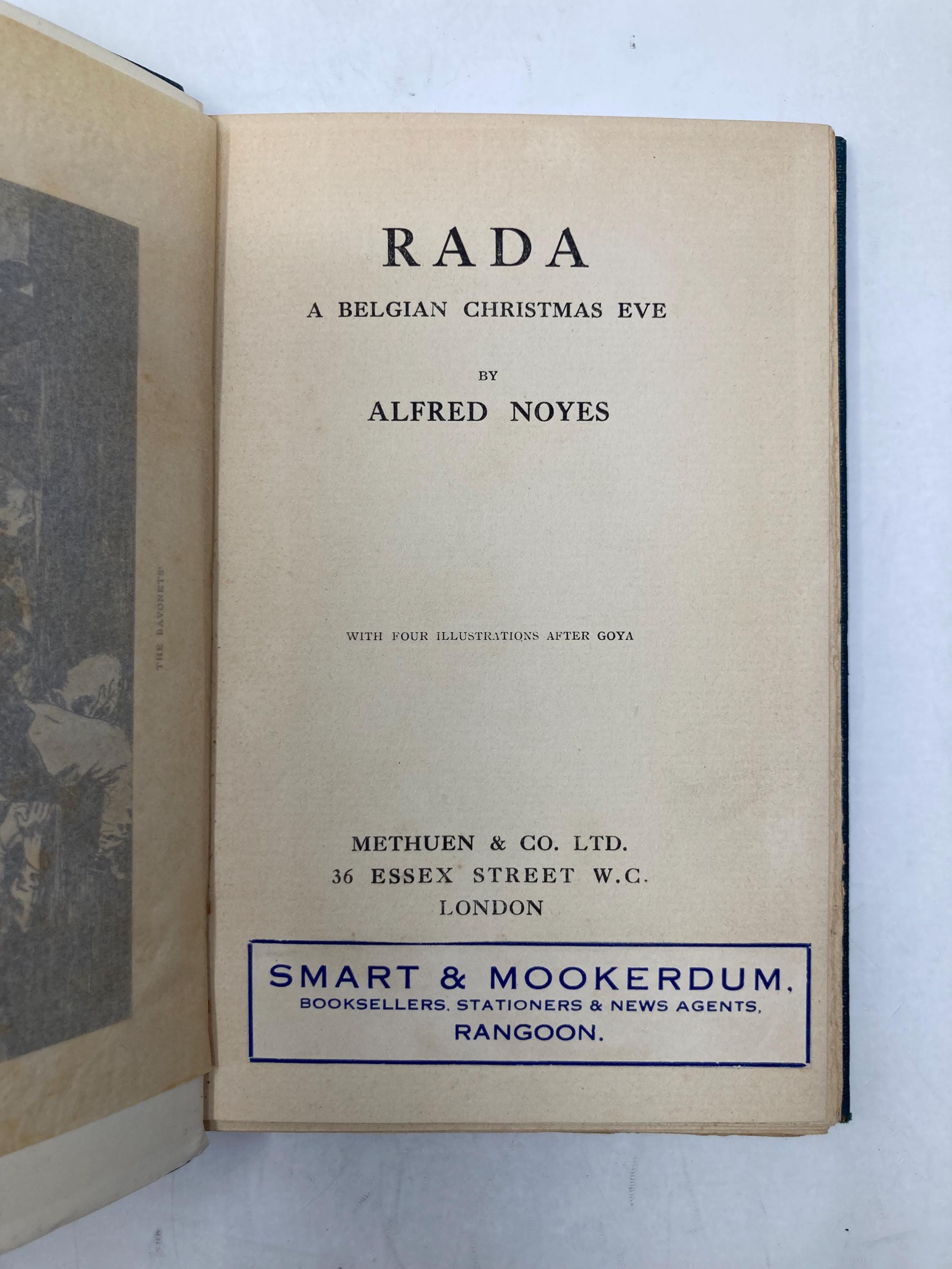 Christmas Rada Rada: A Belgian Christmas Eve by Alfred Noyes HC Hardcover 1st First VG ...