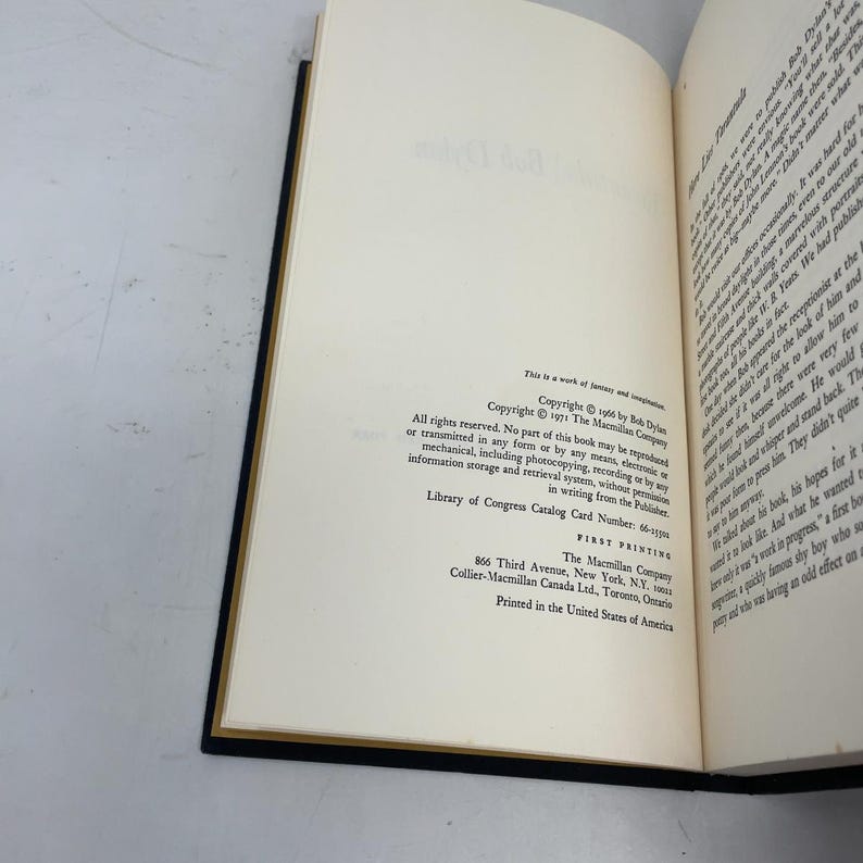 Tarantula by Bob Dylan HC First Edition Hardcover Very Good 1971 387782 ...