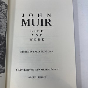 John Muir: Life and Work by Sally M. Miller HC First 1st Like New 1993 image 4