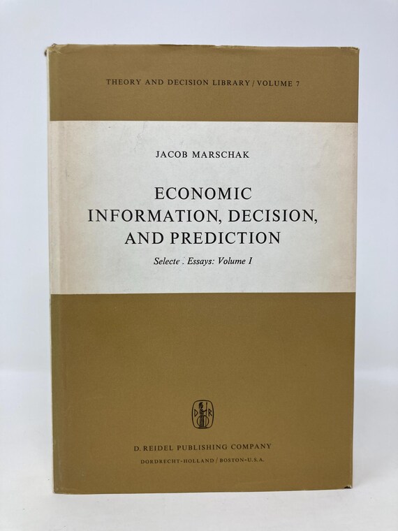 経済情報、意思決定、予測 ジェイコブ・マルシャック著 HC ハード