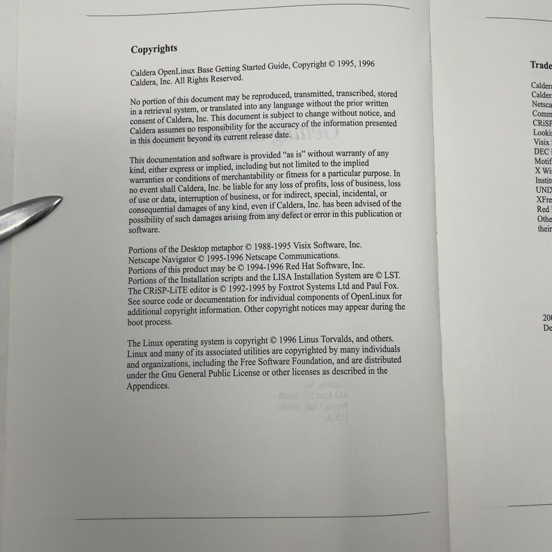 Erste Schritte mit Caldera OpenLinux Base von PB, Erstausgabe, Taschenbuch, sehr gut erhalten, 1995, 556434 Bild 4