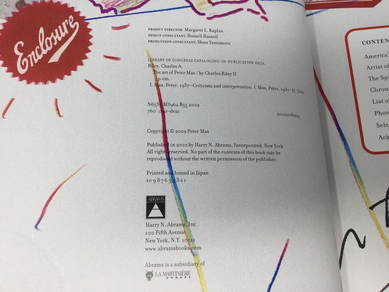 The Art of Peter Max by Charles A. Riley II Hardcover First 1st Like ...