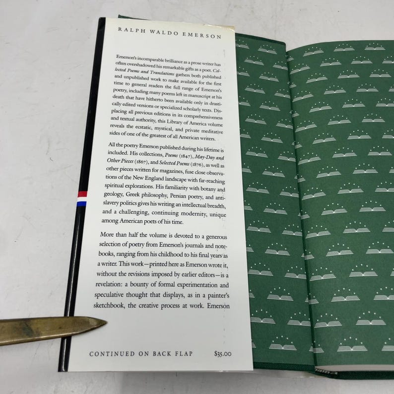 Ralph Waldo Emerson by Ralph Waldo Emerson HC First Edition Hardcover Like New 1994 417954 image 3