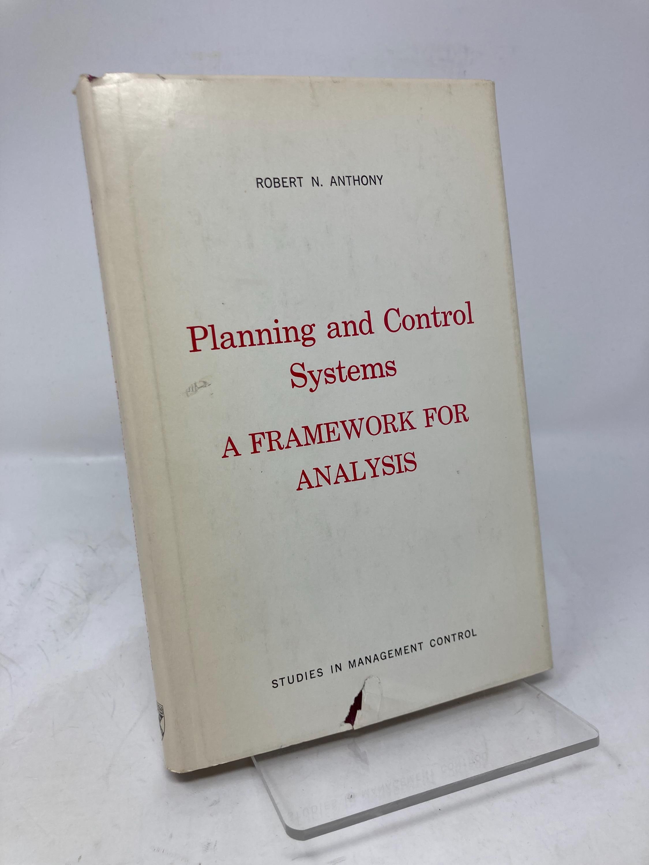 Planning and Control Systems by Robert N. Anthony HC Hardcover 1st