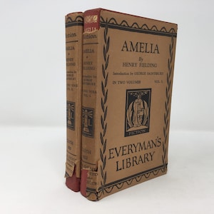 Amelia (Everyman&#39;s Library 2 Volumes) by Henry Fielding HC Hardcover 1930 VG Very Good