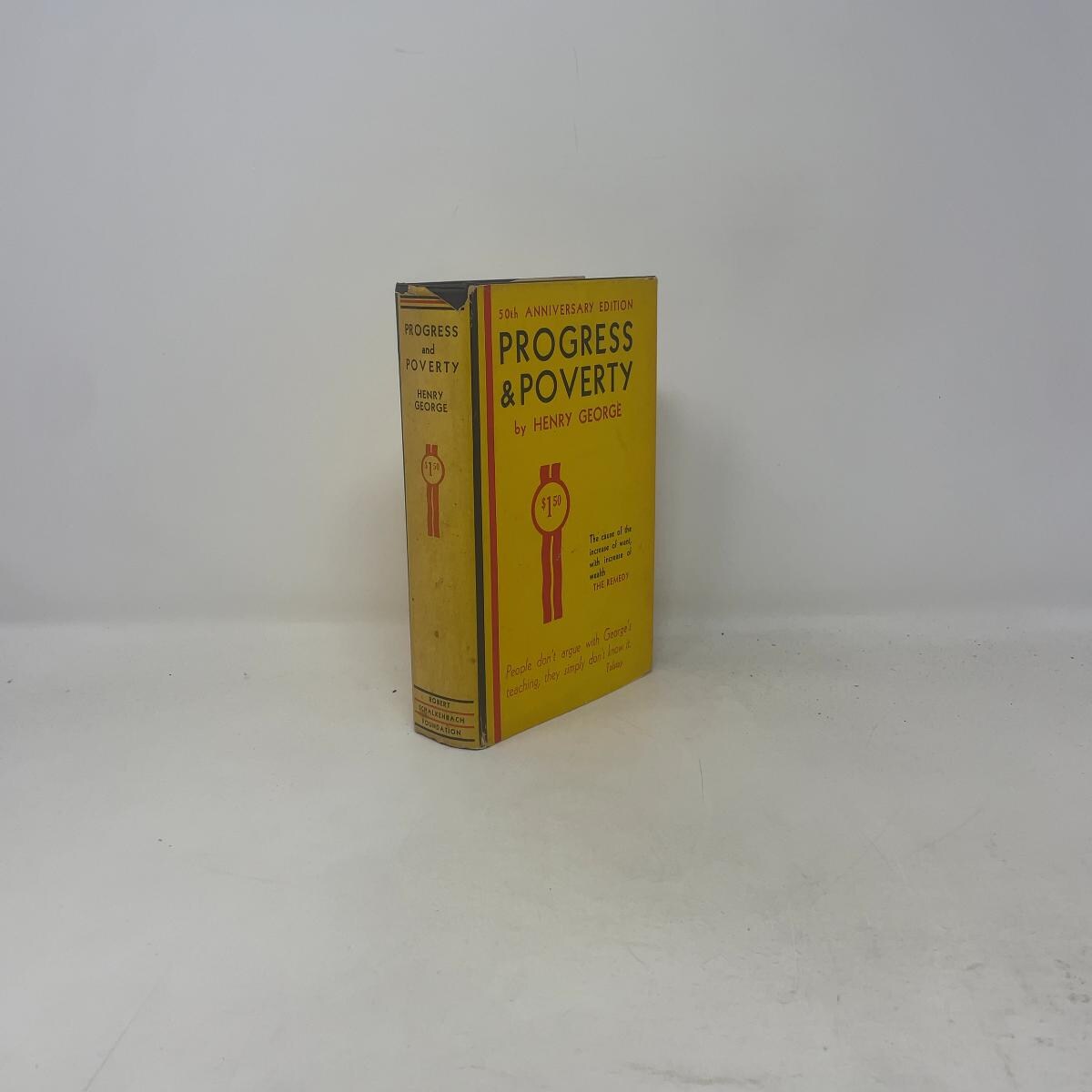 Progress & Poverty by Henry George HC First Edition Hardcover Very Good 1953 322109