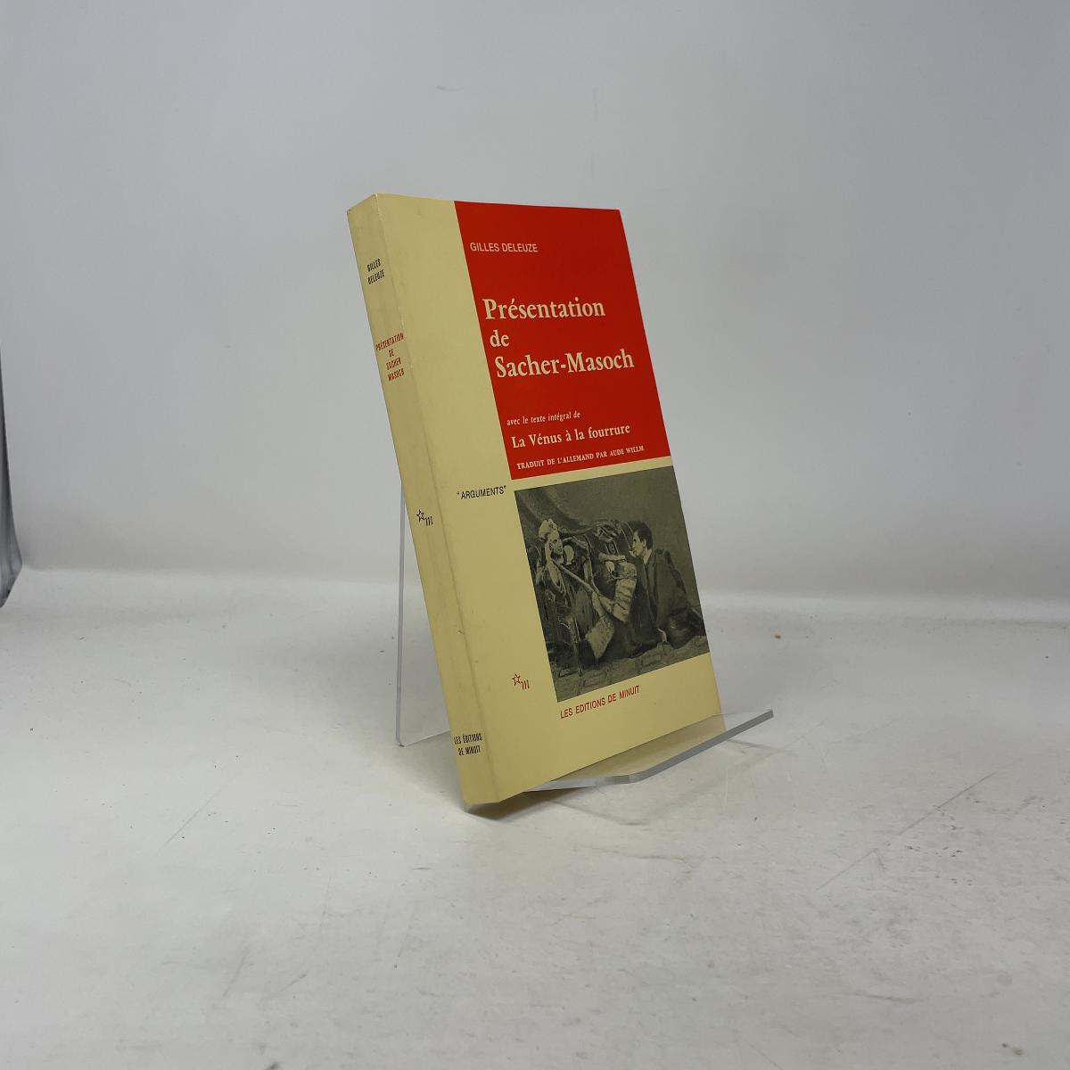 10/18 -GILLES DELEUZE-PRESENTATION de Sacher-Masoch EUR 15,00 - FR