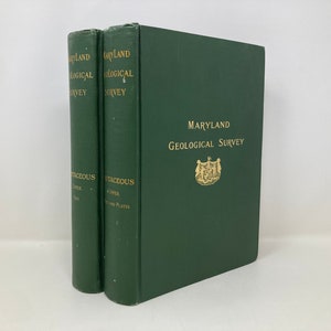 Maryland Geological Survey 2 Bde. von William Bullock Clark HC Hardcover 1. Erstes VG Sehr gut 1916 153049