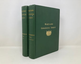 Maryland Geological Survey 2 Bde. von William Bullock Clark HC Hardcover 1. Erstes VG Sehr gut 1916 153049