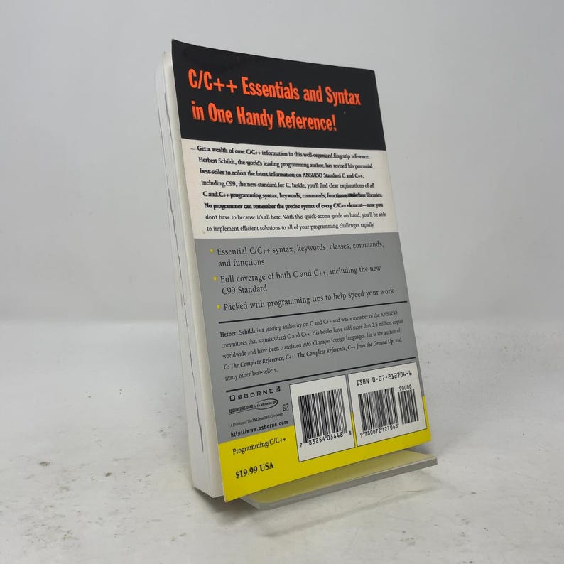 C/C++ Programmer's Reference by Herbert Schildt PB 2nd Edition Paperback Very Good 2000 556095 image 5
