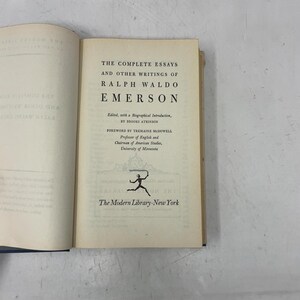 The Complete Essays and Other Writings of Ralph Waldo Emerson by Brooks Atkinson HC First Thus Hardcover Very Good 1950 380733 image 4