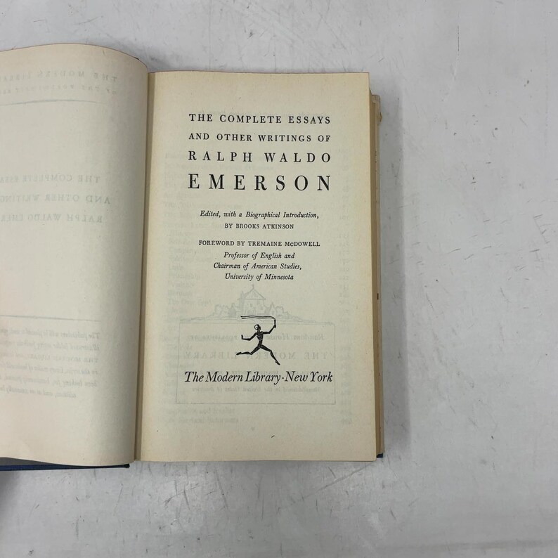 The Complete Essays and Other Writings of Ralph Waldo Emerson by Brooks Atkinson HC First Thus Hardcover Very Good 1950 380733 image 4