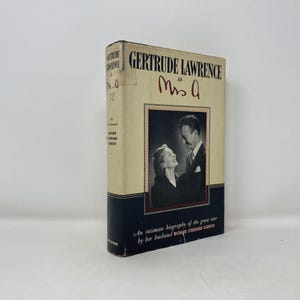 Gertrude Lawrence As Mrs. Q by Richard Stoddard Aldrich HC  Hardcover Very Good 1954 187332
