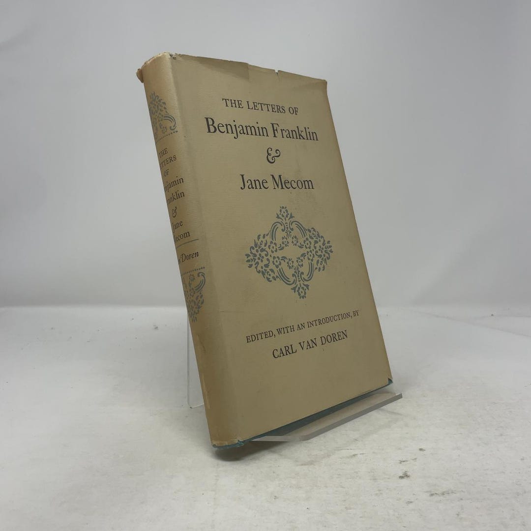 Las cartas de Benjamin Franklin y Jane Mecom de Carl Van Doren HC ...