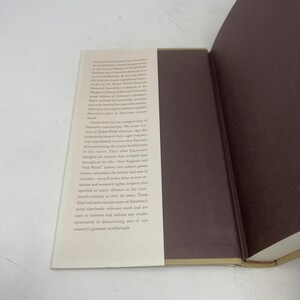 Le ultime lezioni di Ralph Waldo Emerson, 1843-1871 (Volume 1 di Ralph Emerson HC Prima edizione Copertina rigida Come nuovo 2001 402355 immagine 3
