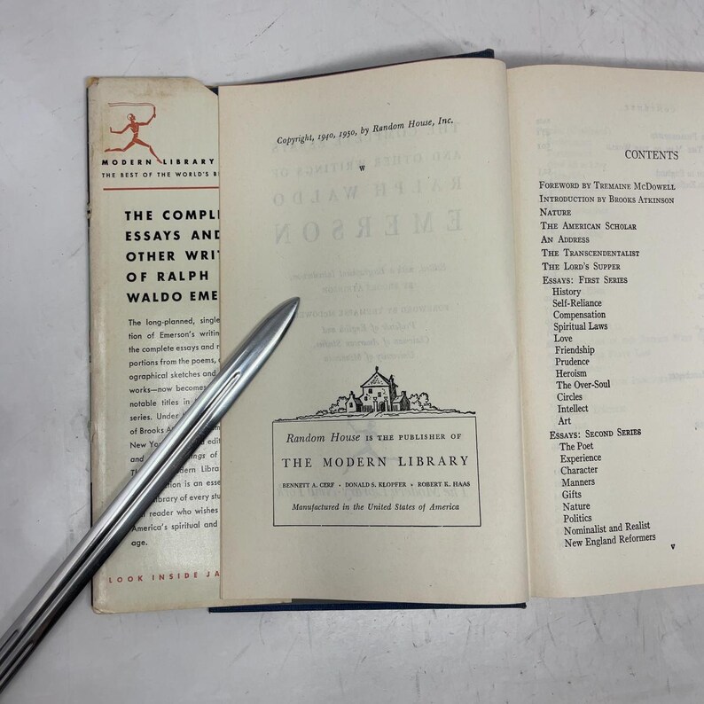 The Complete Essays and Other Writings of Ralph Waldo Emerson by Brooks Atkinson HC First Thus Hardcover Very Good 1950 380733 image 5