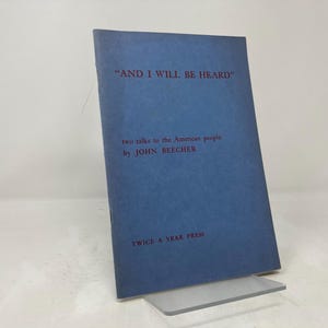 And I Will Be Heard von John Beecher PB Paperback Erster 1st Very Good 1940 Signiert 188956