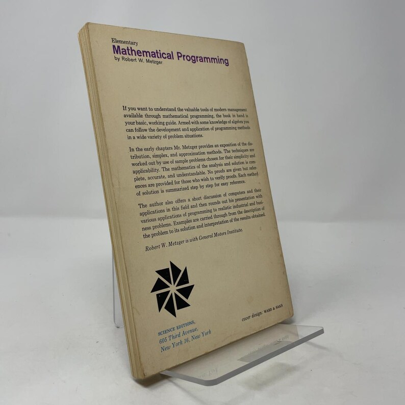 Elementary mathemathisches Programmieren von Robert W. Metzger PB First Also Paperback Very Good 1958 400330 Bild 6