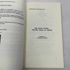 The Black Spiral by Richard D. Weber (editor) PB First Thus Paperback Like New 2003 384686 image 3