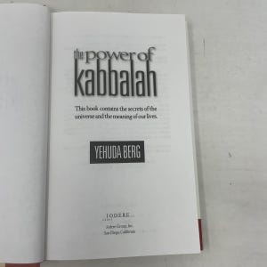 The Power of Kabbalah by Yehuda Berg HC First Thus Hardcover Like New 2001 379346 image 4